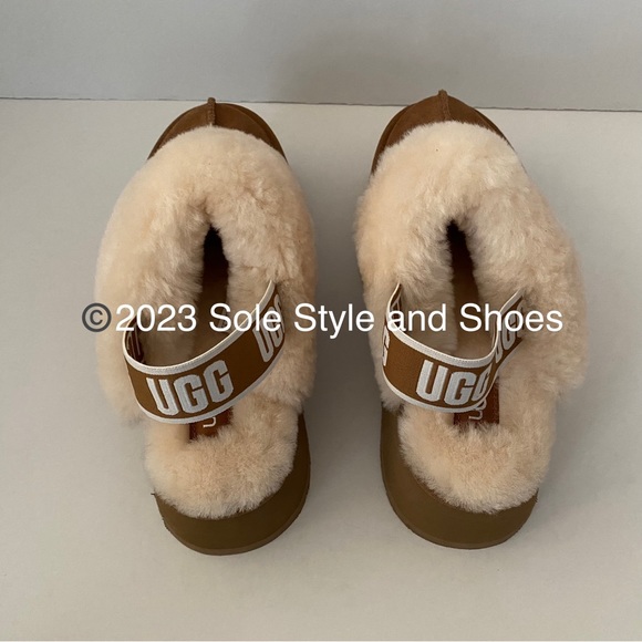 UGG Funkette Slippers Chestnut New without Box - Picture 4 of 11